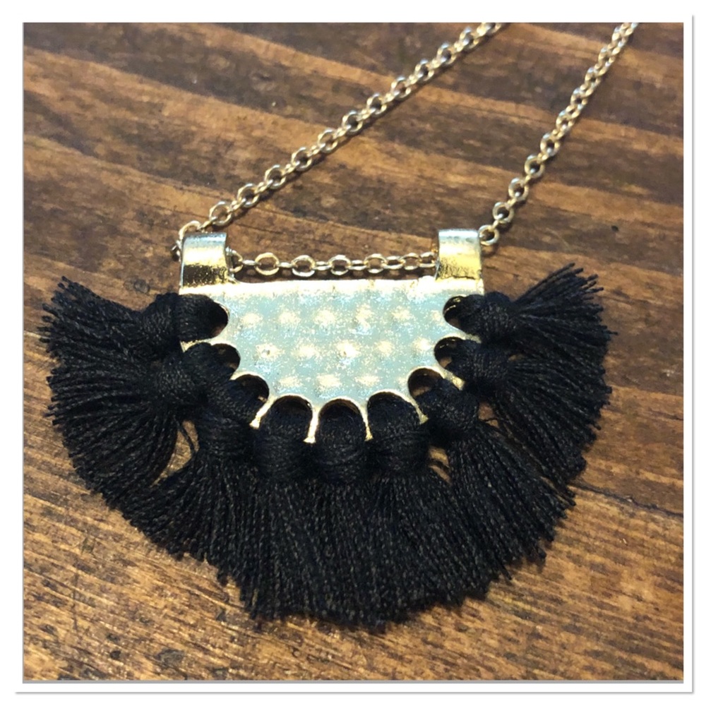 Black Tassel Necklace